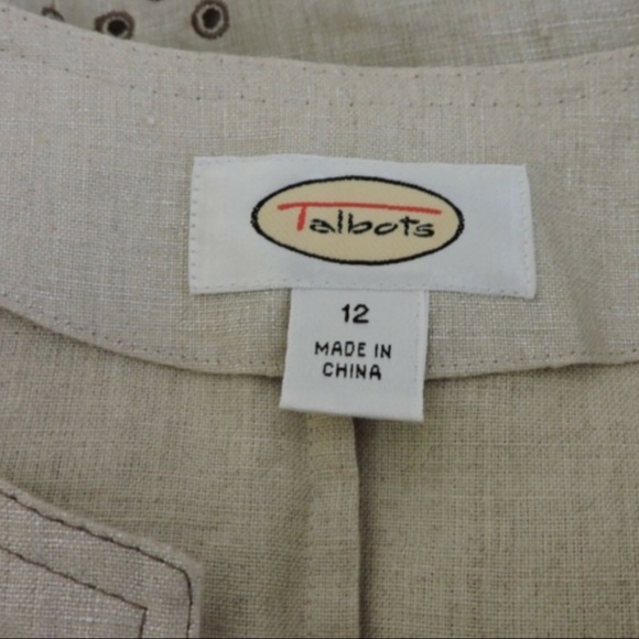 Talbots Linen Tunic Top Size 12 - Picture 6 of 7